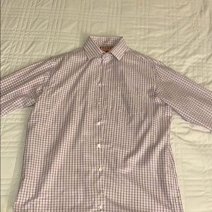 Pink gingham dress shirt